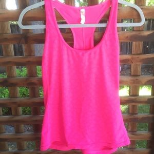 Lucy bright neon pink racerback tank